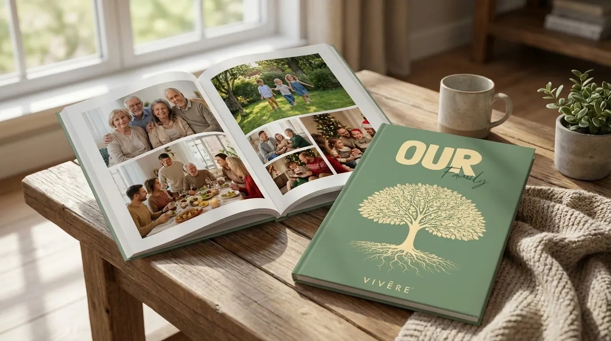 Photobook famille Vivere — souvenirs enfance et moments familiaux au Maroc