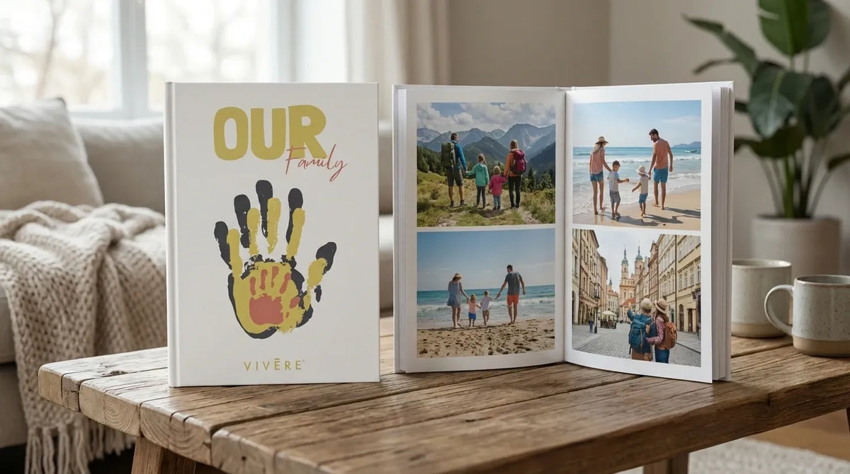 Photobook famille premium Vivere Maroc — album photo souvenirs