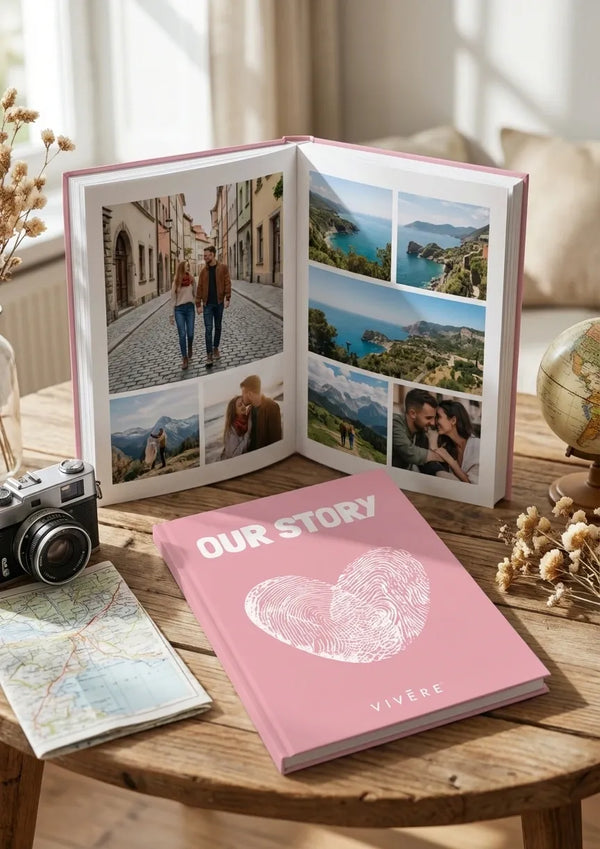 Our Story Photobook — album histoire couple Vivere Maroc
